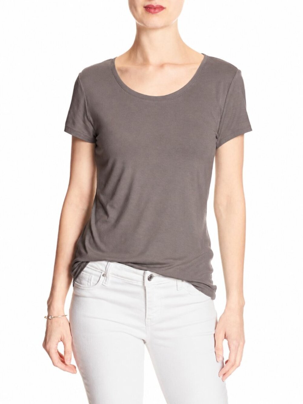 2/$30 Banana Republic Luxe Tee Short Sleeve Conscious Grey Small #A2491